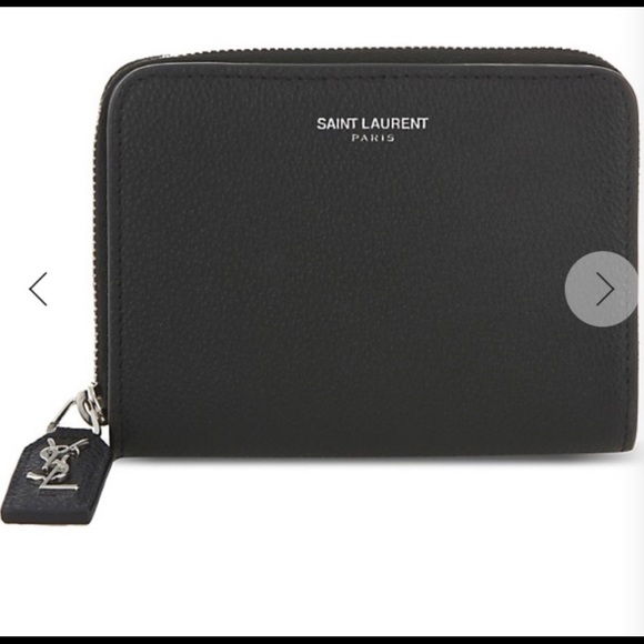 YSL Rive Gauche Compact Zip Around Wallet Rare Discontinued Style 100% Authentic - Picture 4 of 11